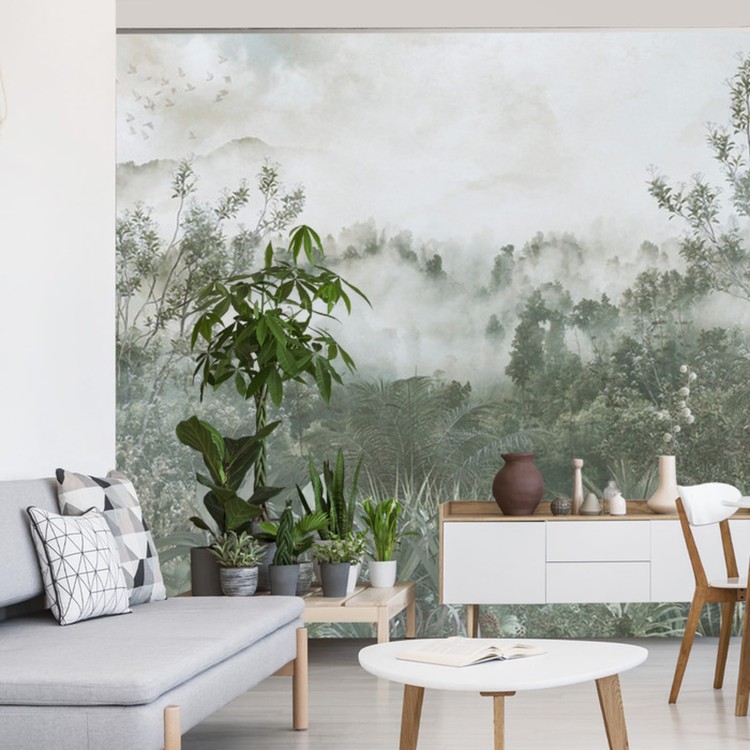 Fototapeta Tropical Trees And Leaves For Digital Printing Wallpaper, Custom Design Wallpaper - 3D