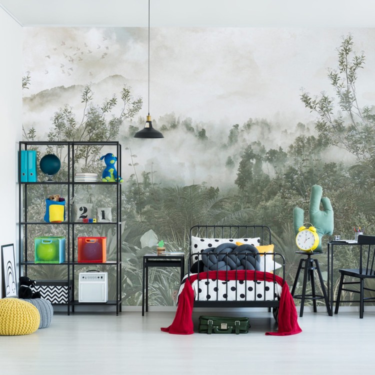 Fototapeta Tropical Trees And Leaves For Digital Printing Wallpaper, Custom Design Wallpaper - 3D