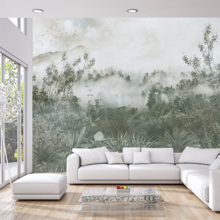 Fototapeta Tropical Trees And Leaves For Digital Printing Wallpaper, Custom Design Wallpaper - 3D