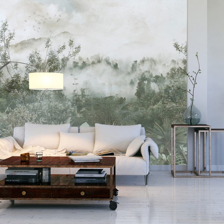 Fototapeta Tropical Trees And Leaves For Digital Printing Wallpaper, Custom Design Wallpaper - 3D