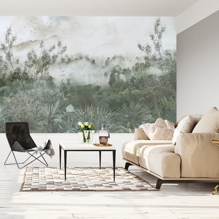 Fototapeta Tropical Trees And Leaves For Digital Printing Wallpaper, Custom Design Wallpaper - 3D