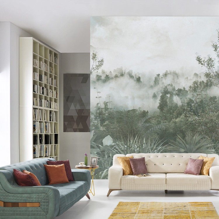 Fototapeta Tropical Trees And Leaves For Digital Printing Wallpaper, Custom Design Wallpaper - 3D