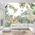 Fototapeta Children's Wallpaper, Watercolor Jungle And Animals. Lions, Giraffe, Elephant, Parrots, Zebra, Lemur