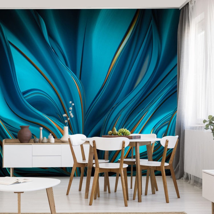 Fototapeta Bright Background With A Volumetric Pattern And Print. 3D