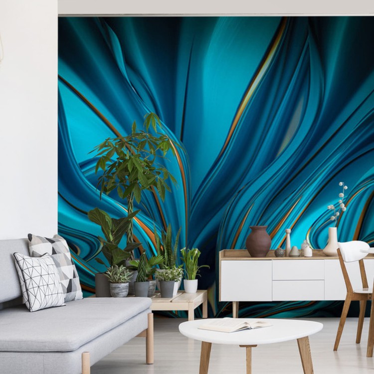 Fototapeta Bright Background With A Volumetric Pattern And Print. 3D