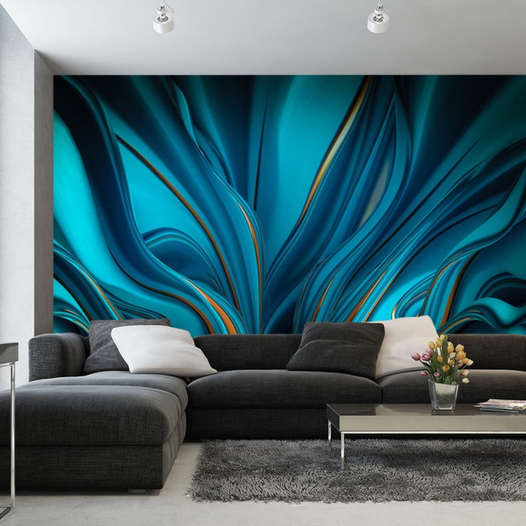 Fototapeta Bright Background With A Volumetric Pattern And Print. 3D