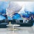 Fototapeta Blue Silver Abstract Background Of Marble Liquid Ink Art Painting On Paper