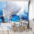 Fototapeta Blue Silver Abstract Background Of Marble Liquid Ink Art Painting On Paper