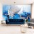 Fototapeta Blue Silver Abstract Background Of Marble Liquid Ink Art Painting On Paper
