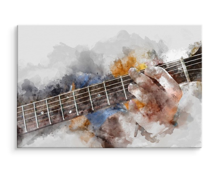 Obraz Na Płótnie Abstrakcyjna Gitara W Rękach