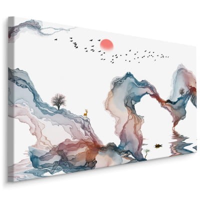 Obraz Na Płótnie Kolorowy Abstrakcyjny Krajobraz