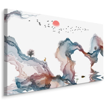 Obraz Na Płótnie Kolorowy Abstrakcyjny Krajobraz