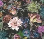 Tapeta 38175-7 Dream Flowery AS Creation Tapeta w kwiaty z czarnym tłem – Kolorowy, Czarny