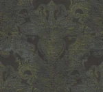 Tapeta 39119-5 Metropolitan Stories. Travel Stories AS Creation Tapeta flizelinowa w stylu barokowym z ornamentami - czarny, niebieski, żółty