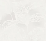 Tapeta 38663-2 Natural Living AS Creation tapeta na flizelinie z liśćmi pvc-free – biała, szara