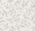 Tapeta 38962-1 Premium Wall 2 AS Creation tapeta kwiatowa z liśćmi o połyskującej fakturze – biała, beżowa, szara