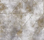 Tapeta 38976-4 Premium Wall 2 AS Creation tapeta graficzna z wzorem trójkątów metaliczna błyszcząca struktura – złota, szara