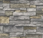 Tapeta 38813-1 Terra AS Creation Tapeta flizelinowa imitująca ścianę z kamienia naturalnego - szarość, beż