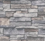 Tapeta 38813-2 Terra AS Creation Tapeta flizelinowa motyw ściany z kamienia naturalnego - szarość, beż, brąz