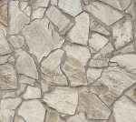 Tapeta 38934-3 Terra AS Creation Tapeta flizelinowa z kamienną ścianą - brąz, szarość, beż