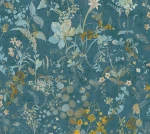 Tapeta 38825-3 THE BoS AS Creation tapeta kwiatowa w kolorze benzyny z kwiatowym wzorem – zielony, żółty