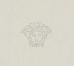 Tapeta 32950-1 Versace 3 AS Creation Versace – panel z prawdziwego włókna z perłowym zdobieniem z motywem meduzy – biały, szary