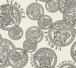 Tapeta 38610-2 Versace 5 AS Creation Tapeta VERSACE z wzorem meduzy – metalik, czerń, biel