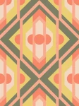 Tapeta 39531-3 A.S. Creation Retro Chic lekko strukturalna tapeta retro z geometrycznymi ornamentami – zielony, pomarańczowy, czerwony