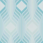 Tapeta 39532-1 A.S. Creation Retro Chic wzór diamentowy na tapecie retro włókninowej – niebieski, jasnoniebieski, turkusowy