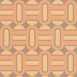 Tapeta 39536-2 A.S. Creation Retro Chic tapeta retro na flizelinie zdobiona owalami i paskami w ciepłych kolorach – brązowym, żółtym, pomarańczowym