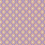 Tapeta 39537-2 A.S. Creation Retro Chic abstrakcyjny wzór koła na tapecie włókninowej w stylu retro – fioletowy, pomarańczowy, beżowy