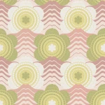 Tapeta 39539-1 A.S. Creation Retro Chic fale i kwiaty w stylu retro na lekko teksturowanej tapecie – róż, zieleń, krem
