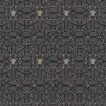 Tapeta 37049-4 Versace 4 AS Creation wzór z motywem koła i meduzy z metalicznym efektem — srebrny, czarny