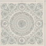 Tapeta 37055-5 Versace 4 AS Creation kwiatowy ornament motyw koron i róż - srebrna, szara