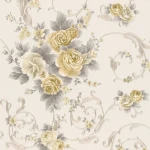 TAPETA AS 30647-4 Romantica 3 Wzór kwiatowy róża - kremowy, szary, złoty