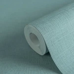 Tapeta AS 30688-4 jednolita w kolorze turkusowo-zielonym o wyglądzie lnu i strukturze tkaniny