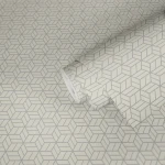 Tapeta 36920-3 Metroplitan Stories AS Creation z geometrycznym wzorem i efektem brokatu - srebrna, szara, biała