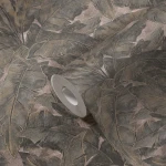 Tapeta 36927-1 Metroplitan Stories AS Creation motyw liść dżungli w stylu vintage ze złotym konturem - srebrny, beżowy, czarny