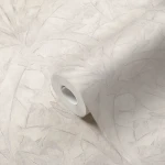 Tapeta 36927-4 Metroplitan Stories AS Creation liście dżungli ze srebrnym akcentem - szarość, srebro, biel