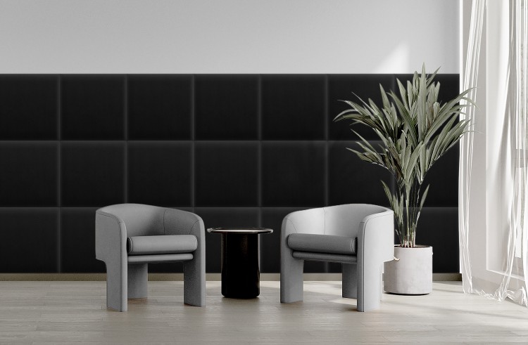 Panel Tapicerowany Magic Velvet Czarny