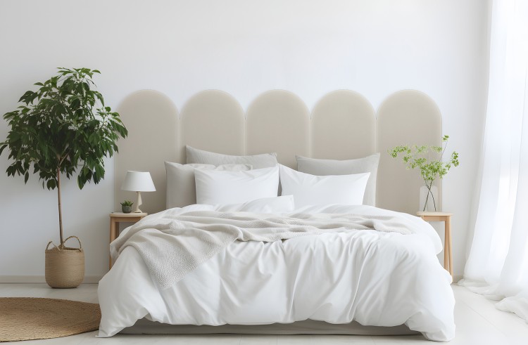 Panel Tapicerowany Magic Velvet Kremowy 30cm