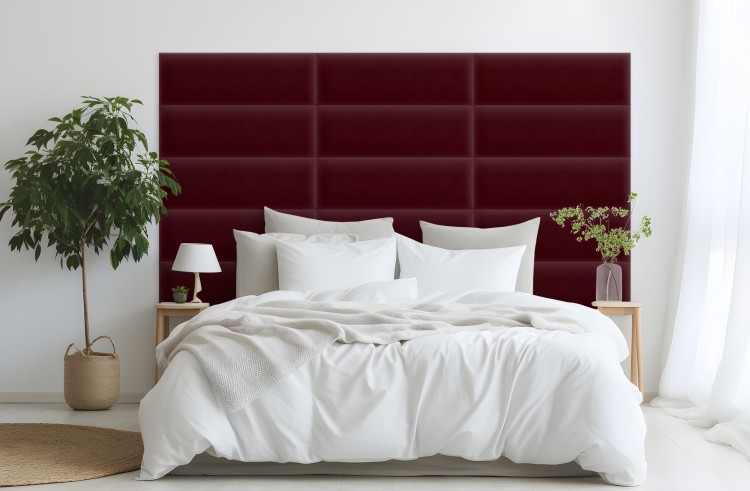 Panel Tapicerowany Magic Velvet Bordowy