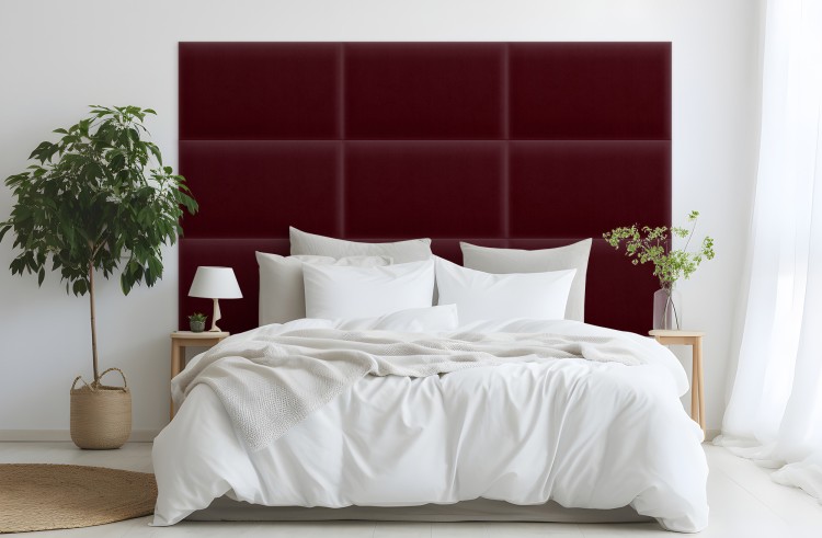 Panel Tapicerowany Magic Velvet Bordowy