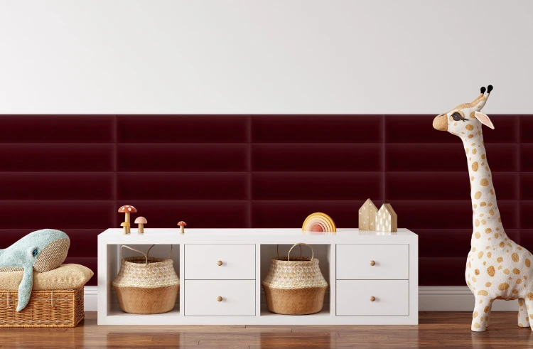 Panel Tapicerowany Magic Velvet Bordowy