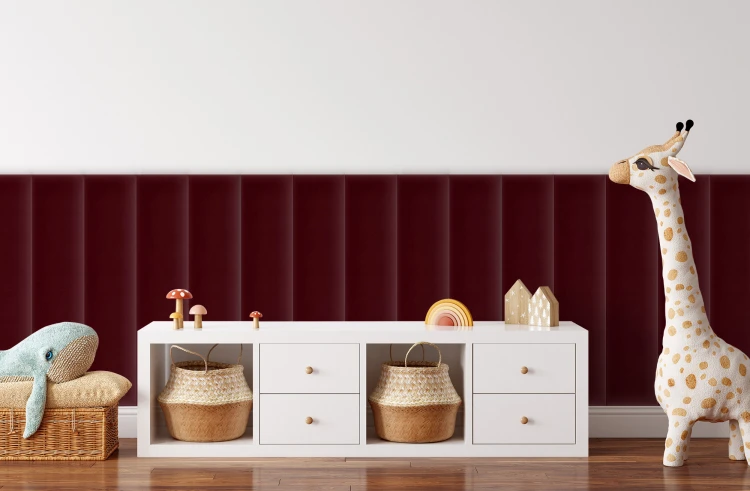 Panel Tapicerowany Magic Velvet Bordowy