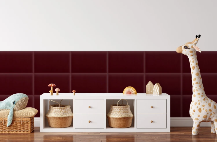 Panel Tapicerowany Magic Velvet Bordowy