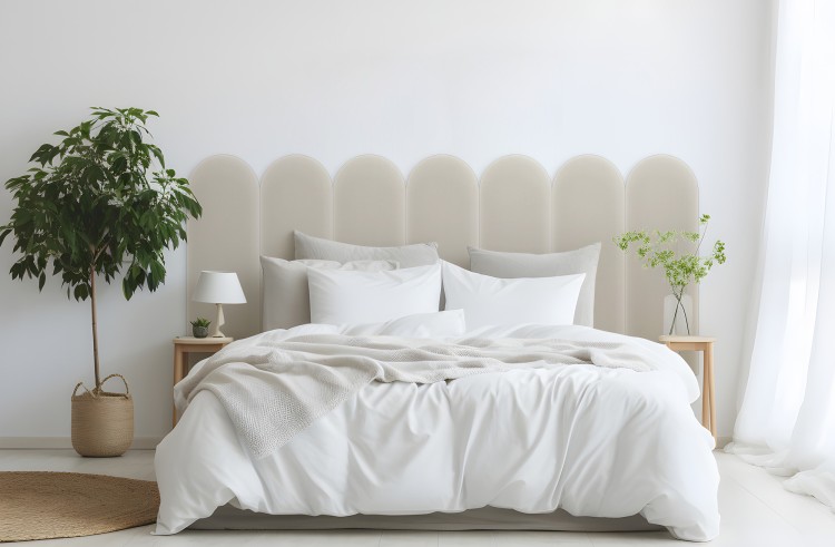 Panel Tapicerowany Magic Velvet Kremowy 20cm