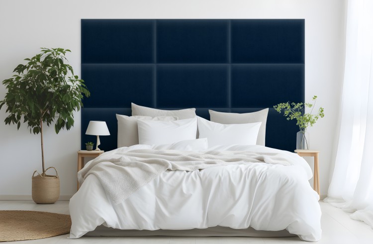 Panel Tapicerowany Magic Velvet Granatowy