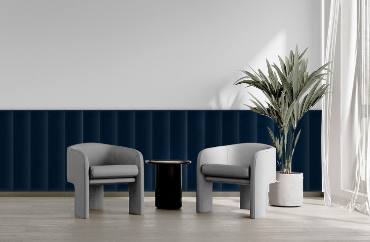 Panel Tapicerowany Magic Velvet Granatowy