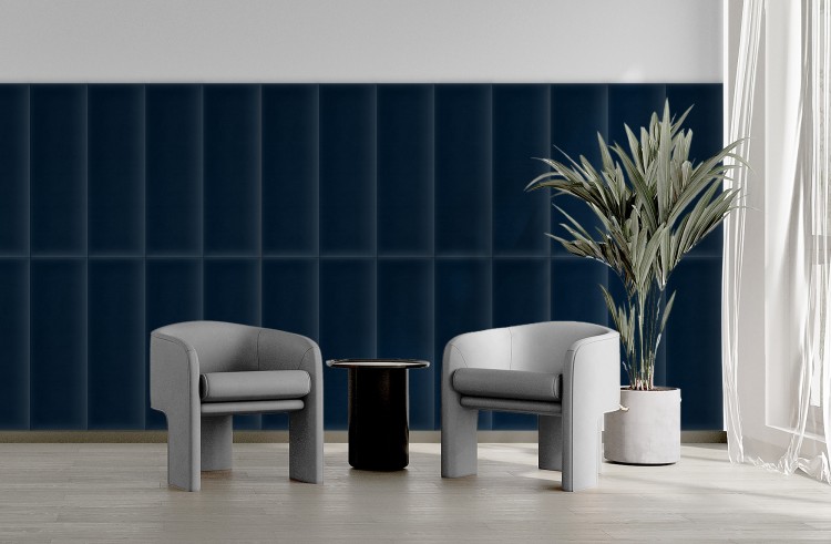 Panel Tapicerowany Magic Velvet Granatowy